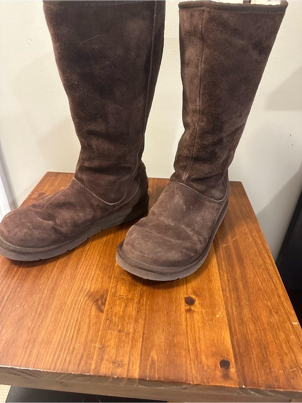 UGG Women’s  Tall Dark Brown Suede Boots